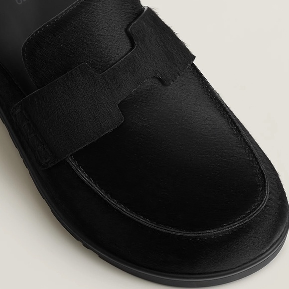 ❌ SOLD!❌ - HERMES- Go Mule in moire calfskin Black- size 38 - Picture 1 of 7